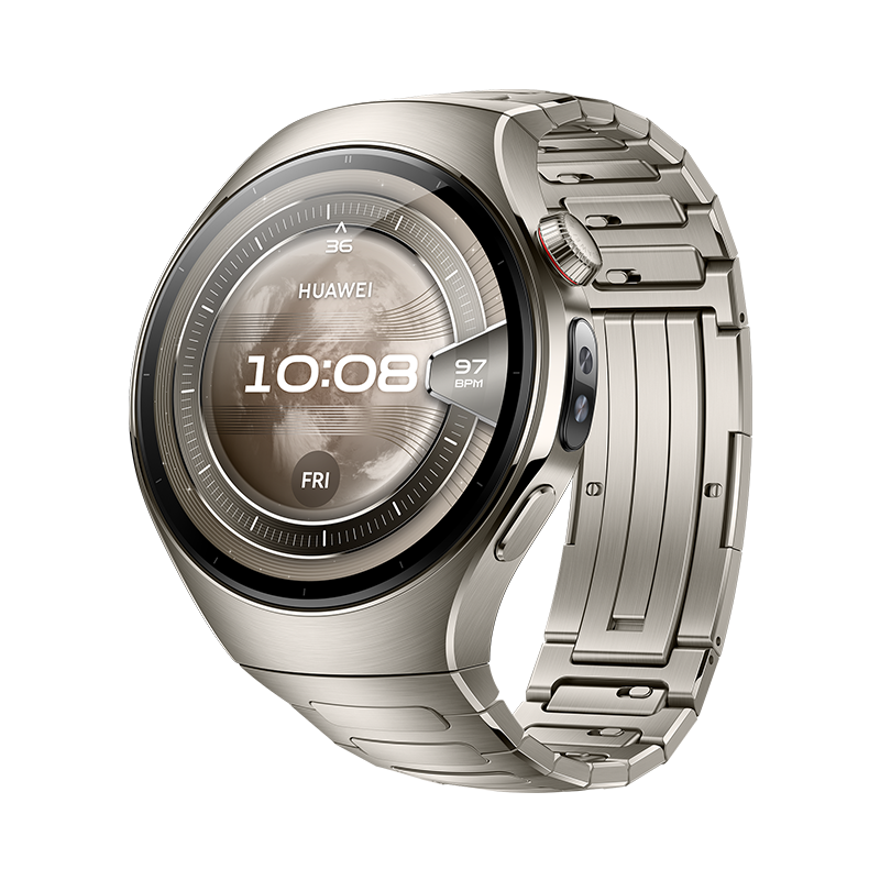 ⁦HUAWEI WATCH 5 46mm Silver (Titanium) + Free Gift (Scale)⁩ - الصورة ⁦2⁩